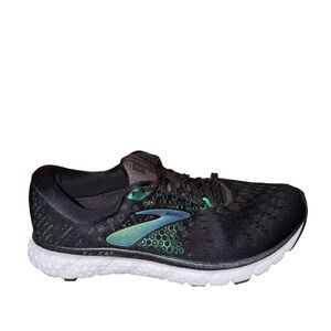 Brooks glycerin 17 Black with Teal Accent Athletic Running Shoe size 7.5